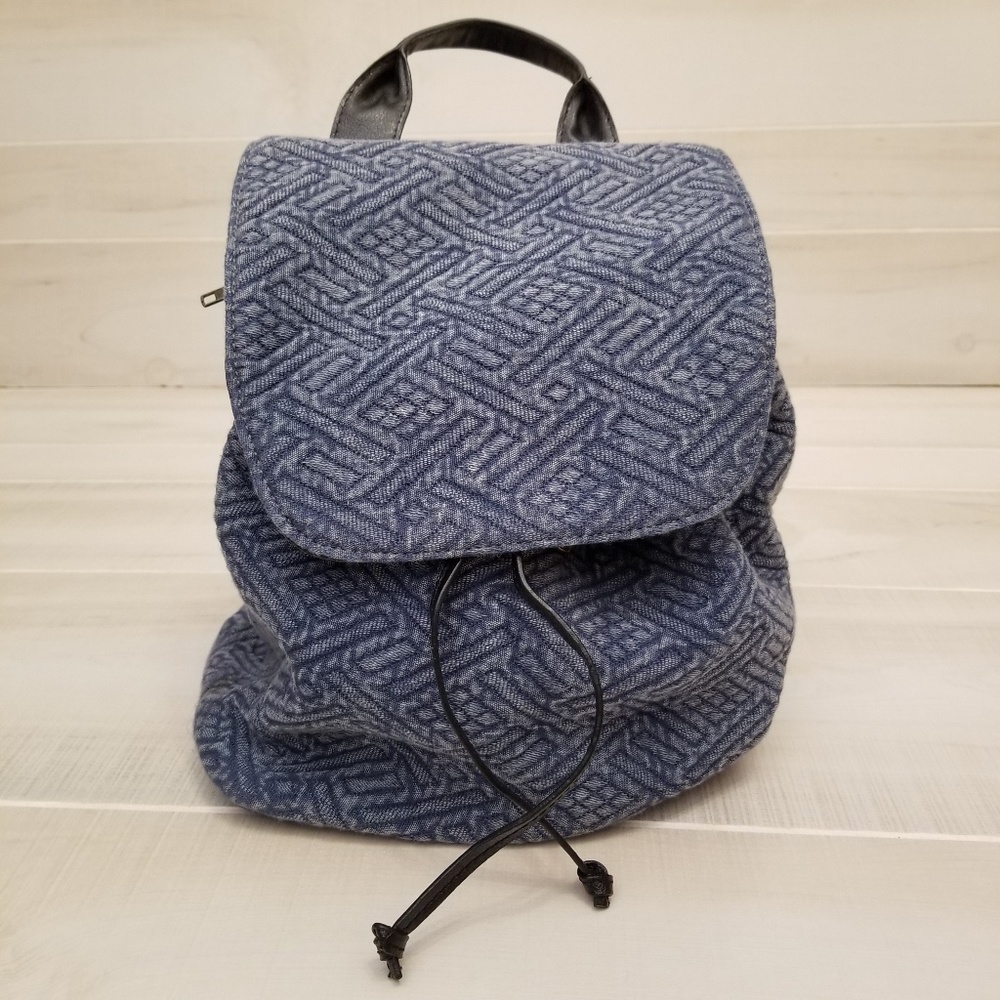 Ecote Festival Backpack Denim Blue Geo Design
